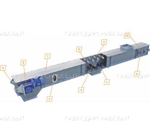 Скребковый транспортер (цепной)
