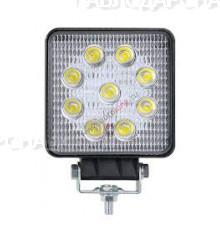 Фара доп.квадратная АЕ27S-9LED-55РС рассеив.свет  МТЗ