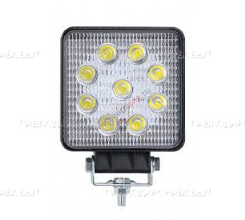 Фара доп.квадратная АЕ27S-9LED-55РС рассеив.свет МТЗ Фара доп.квадратная АЕ27S-9LED-55РС рассеив.свет МТЗ